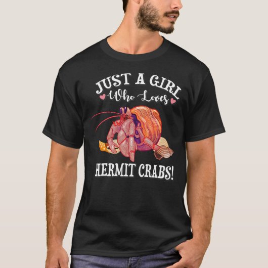 Girls Pet Hermit Crab Lover T-shirt (Voorkant)