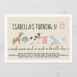 Girls Petting Zoo / Boerderij Barnyard Animals The Kaart