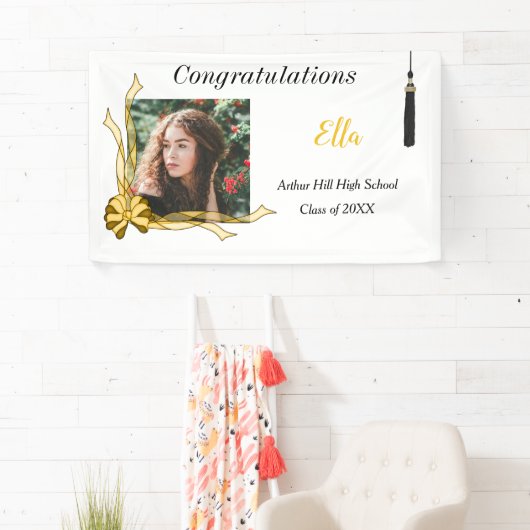 Girl's Photo Afstuderen Banner (Insitu)