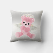 Girl's Pink Angel Teddy Bear Kussen (Achterkant)