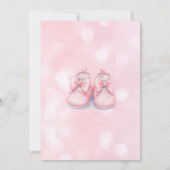 Girl's Pink Baby Shower Dog Themed Kaart (Achterkant)