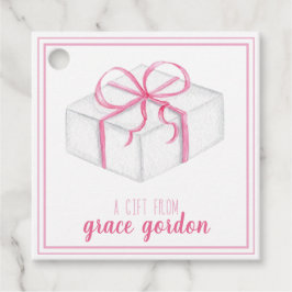Girls Pink Cadeau Gift Label