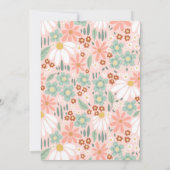 Girls Pink Daisy First Birthday Time Capsule Cards Kaart (Achterkant)