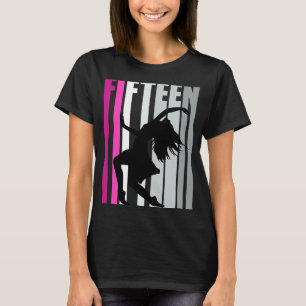 Girls Pink Dance 15th Birthday Expressive Dancer T T-shirt