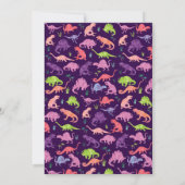 Girls Pink Dinosaur Birthday Waterverf (Achterkant)