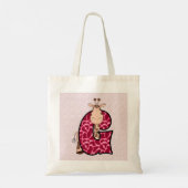 Girls Pink Giraffe met Letter G Tote Bag (Achterkant)