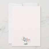 Girls Pink Gray Koala Beer Birthday Uitnodiging (Achterkant)