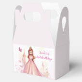 Girls Pink Princess Personalised Favour Box Bedankdoosjes (Geopend)