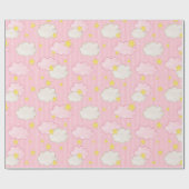Girls Pink Sky  Cadeaupapier (Vlak)