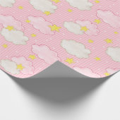 Girls Pink Sky  Cadeaupapier (Hoek)