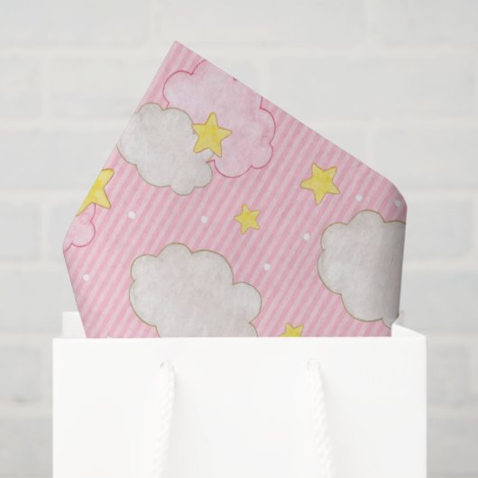Girls Pink Sky  Tissuepapier (Cadeauzakje)