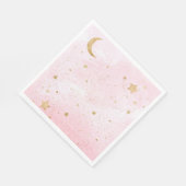 Girl's Pink Space Party servetten (Hoek)