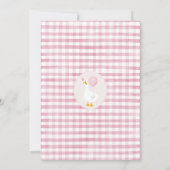 Girls Pink Wildflower One Silly Goose 1st Birthday Kaart (Achterkant)