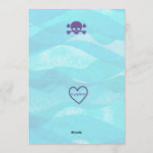 Girls Pirate Map Birthday Party Invitation Kaart (Achterkant)