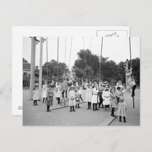 Girls Playground, 1905 Briefkaart (Voorkant / Achterkant)