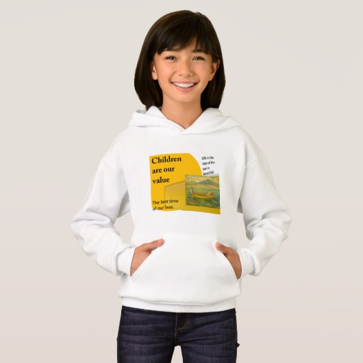 Girl's Pullover Hoodie (Voorkant volledig)