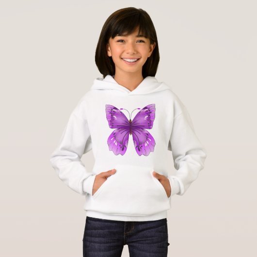 Girl's Pullover Hoodie - Butterfly (Voorkant volledig)