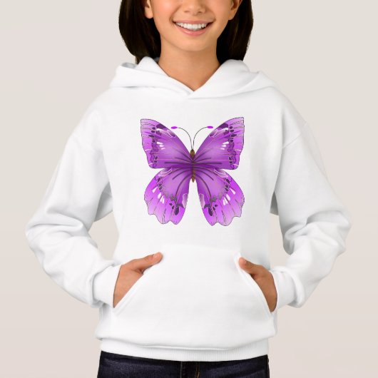 Girl's Pullover Hoodie - Butterfly (Voorkant)