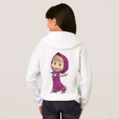 Girl's Pullover Hoodie Masha en het Beer (Achterkant volledig)