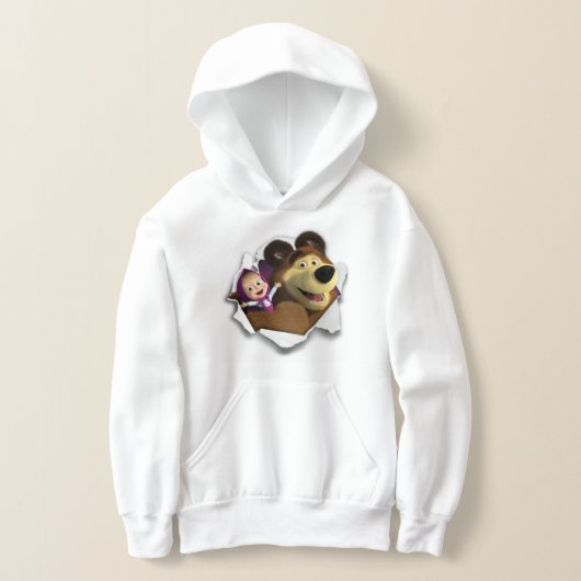 Girl's Pullover Hoodie Masha en het Beer (Laagn)