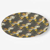 Girls Pumpkin Black Cat  Halloween Papieren Bordje (Gekanteld)