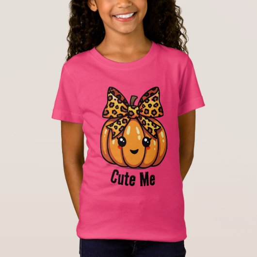 Girls Pumpkin Halloween Cute T-shirt (Voorkant)