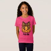 Girls Pumpkin Halloween Cute T-shirt (Voorkant volledig)