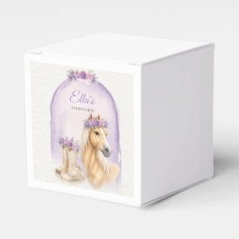 Girls Purple Floral Horse Birthday Bedankdoosjes