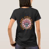Girls' Quirky Brain Skull T-shirt - Gothic Humor (Achterkant)