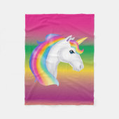Girls Rainbow Unicorn Fleece Deken (Voorkant)
