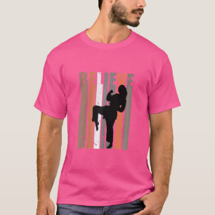 Girls Retro Karate Taekwondo Martial Arts Judo Kun T-shirt
