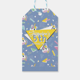 Girls Retro Purple Unicorn Birthday Cadeaulabel