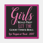 Girl's Road Trip Personalized Magneet (Voorkant)