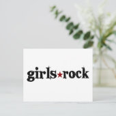 Girls Rock Briefkaart (Staand voorkant)