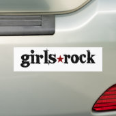 Girls Rock Bumpersticker (Op auto)