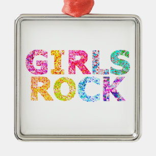 Girls Rock Design Sterke Vrouwelijke Geest ERA Metalen Ornament