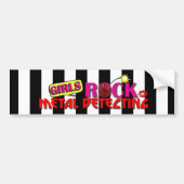 Girls Rock Metal Detection Bumpersticker (Voorkant)