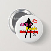 Girls Rock Metal Detection Button (Voorkant /achterkant)