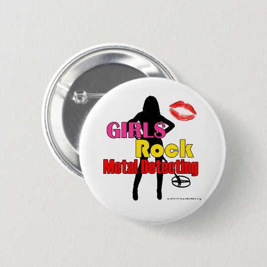 Girls Rock Metal Detection Button (Voorkant /achterkant)