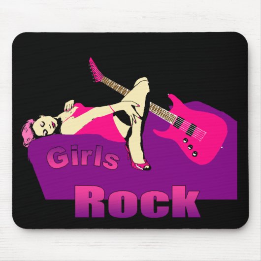 Girls Rock Mousepad Muismat (Voorkant)