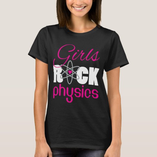 Girls Rock Physics Cool Fun Science STEM smart gir T-shirt (Voorkant)