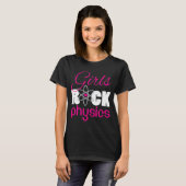 Girls Rock Physics Cool Fun Science STEM smart gir T-shirt (Voorkant volledig)