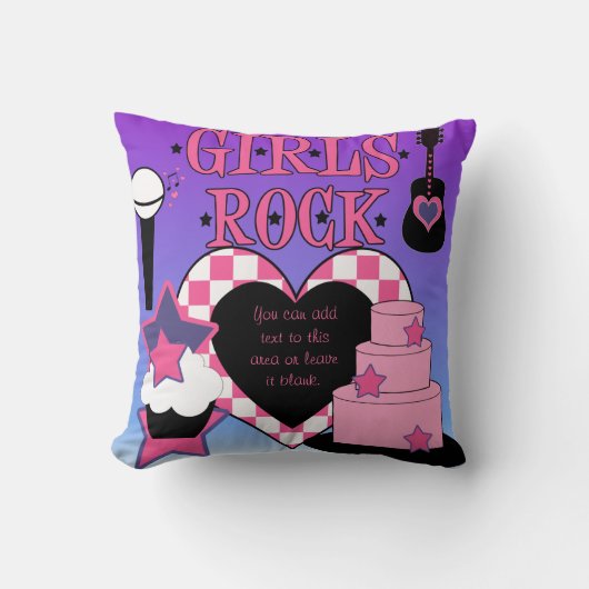 Girls Rock Pillow Kussen (Voorkant)