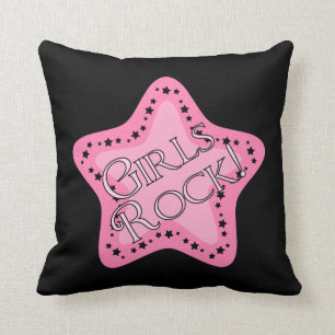 Girls Rock Pink Star Kussen