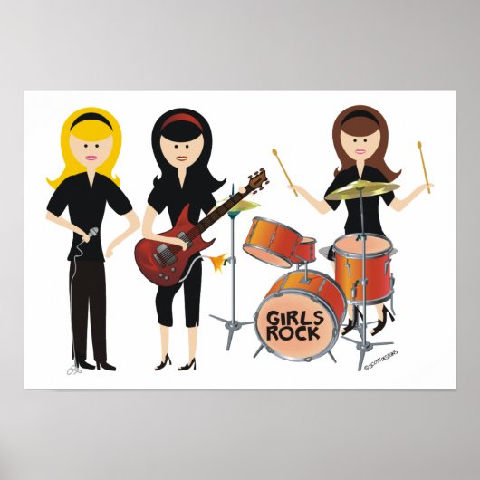 Girls Rock Poster (Voorkant)