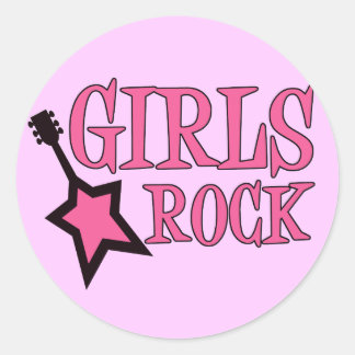 Girls Rock! Ronde Sticker