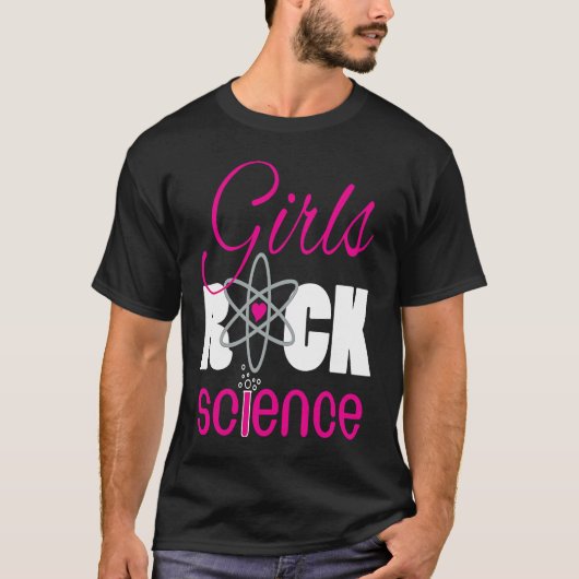 Girls Rock Science Fun Scientist T-shirt (Voorkant)