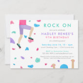 Girls Rock tijdens de Birthday Party Invitation Kaart (Voorkant)