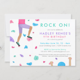 Girls Rock tijdens de Birthday Party Invitation Kaart