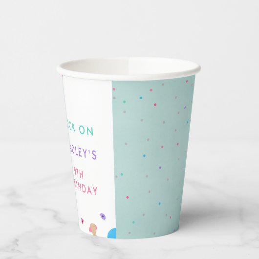 Girls Rock tijdens de Birthday Party Papieren Bekers (Links)